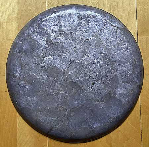 Flache runde Capiz Schale Violett